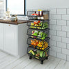 VEGETABLE FRUIT STORAGE 5 TIER KITCHEN STACKING STACKABLE BASKET RACK