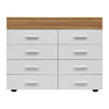 Modern White Chest of Drawers Sideboard Cabinet Storage 8 Draw Bedroom Furniture