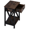 Retro Chest of Drawer Bedside Table Cabinet Storag Bedroom Furniture Metal Frame