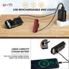 FULLY RECHARGEABLE BICYCLE / SUPER BRIGHT BIKE LIGHTS SET LIGHT WATERPROOF