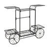 Large Metal Plant Stand Display Shelf Decor Retro Garden Flower Storage 6 Pots