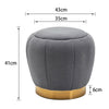 Stool Chair Pumpkin Footstool Pouffe Velvet Table Seat Sofa Large Footrest Grey