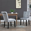 2x Velvet Dining Chair with Knocker/Ring Back Dining Room Kitchen Chairs Grey