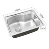Stainless Steel Kitchen Sink Catering Washing Single Bowl & Waste Plumbing Kit