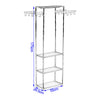 Clothes Coat Rail Garment Storage Wardrobe Dressing Hanging Display Stand Shelf