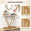 Modern Console Table Faux Marble Narrow Entryway Hallway Table Accent Desk 100cm