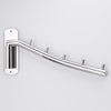 Wall Mounted Stainless Steel Swing Arm Holder Clothes Coat Hanger Rack 5 Hooks