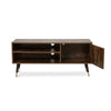 TV Cabinet TV Stand Industrial Vintage Style Metal Feet w/ Storage Cube MDF