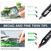 80 Colour Markers Set Dual Tip Twin Marker Pen Set Sketch Graffiti Drawing Gift