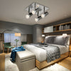Metal 4 Way Adjustable LED Ceiling Light Spotlight Fitting Kitchen Bar Lighting