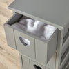 Grey Wooden 4 Drawer Chest Storage Unit Bedroom Organiser Bedside Love Hearts