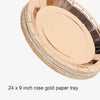146PCS Rose Gold Foil Paper Plates Straws Cups Tableware Wedding Party Birthday