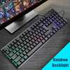 Gaming Keyboard And Mouse Set Rainbow RGB LED USB For PC Laptop Xbox One PS4 UK