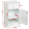 White Bedside Table, Bathroom / Hallway Cabinet Cupboard Slim/Small With Storage