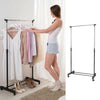 Hanging Clothes Rail Rack Adjustable Mobile Storage Stand On Wheels Garment UK