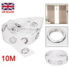 Hot 10M Eyelet Curtain Tape 80 Rings Accessories Sewing Silver Curtains Blinds