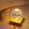Room Night Light 3D Firework Glass LED Bedside USB Rechargeable Desk Table Lamp