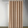 Thermal Blackout Door Curtains Ready Made Eyelet Ring Top Curtain Panel Tieback