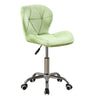 Cushioned Velvet Office Computer Desk Chair Chrome Legs Lift Swivel Adjustable