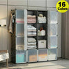 16 Cube Modular DIY Plastic Wardrobe Cupboard Cabinet Organizer Storage Shelves