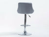 2 x GREY "MADRID" GAS LIFT BAR STOOLS, BREAKFAST KITCHEN BAR (MADRID GREY)