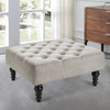 Large Fabric Buttoned Ottoman Chesterfield Coffee Table Side Table Footstool UK