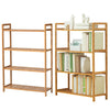 3/4/5 Tier Bookcase Shelving Unit Wood Bookshelf Free Standing Storage Display
