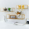 Metal Wire Shelf Unit Floating Shelf Room Kitchen Office Wal Mount Storage Rack