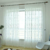 2.5x1m Polyester Embroidery Printing Curtain Home Window Decor(White)