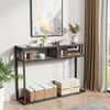 Vintage Tall Console Table Wooden Hallway Entrance Table Portable for Home Use