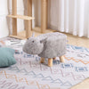 Padded Cow Shape Stool Cute Chidrens Kids Decoration Footrest Wood Frame Legs UK