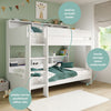 White Bunk Bed with Storage Shelves - Aire AIR001