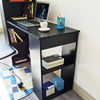 Black Computer Desk With Shelves Laptop Study Pc Table Home Office Corner Desk