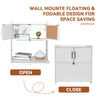 Home Wall Mounted Table Folding Computer Desk Floating Storage Workstation White