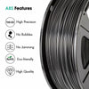 3D Printer Filament 1.75mm 1KG / 2.2LB with Spool Black PLA+ Material Printing