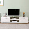 160cm/66'' Wooden TV Cabinet w/ High Gloss Doors Matt Body Living Room Furniture