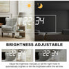 New LED Electric Digital Alarm Clock USB / Battery Mirror Temperature Display UK