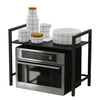 2 Tier Corner Kitchen Microwave Oven Rack Stand Metal Storage Shelf Spice Holder