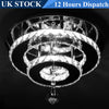 Modern 36W LED Crystal Ceiling Lights Fixtures Bedroom Lamp Chandeliers Decor