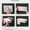 Wall Mounted Bathroom Paper Holder Roll Tissue Plastic Box Toilet Storage Stand