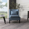 Country Style Floral Print Linen Occasional Lounge Chair Tub Armchair Wing Back