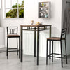 Breakfast Bar Dining Table and 2 High Chairs Stools Kitchen Dining Room Modern
