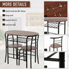 2 Seat Dining Table Chairs Set Compact Small Space Saving Breakfast Bar Kitchen