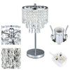 LED Crystal Table Lamp Diamond Beads Lampshade NightLight Atmosphere Bedside Bar