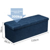 Folding Storage Ottoman Bench Tufted Faux Leather Toy Box Foot Stool Bench Seat