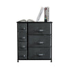 Dark Grey Fabric Cabinet 7 Drawers Bedside Table Standing Storage Unit  Gift