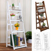 Stylish 4 Tier Wooden Ladder Shelf Unit Bookcase Living Room Storage Display UK