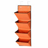 4 TIER OVER THE DOOR HANGING HOOKS ORGANISER STORAGE POCKETS WARDROBE UNIT