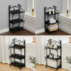 3 Tier Tall Black Metal Plant Stand Rack Bookshelf Storage Unit Shelf Bookcase