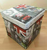 Folding Storage Ottoman Seat Stool Storage Boxes Home Chair Footstool Bench Lid